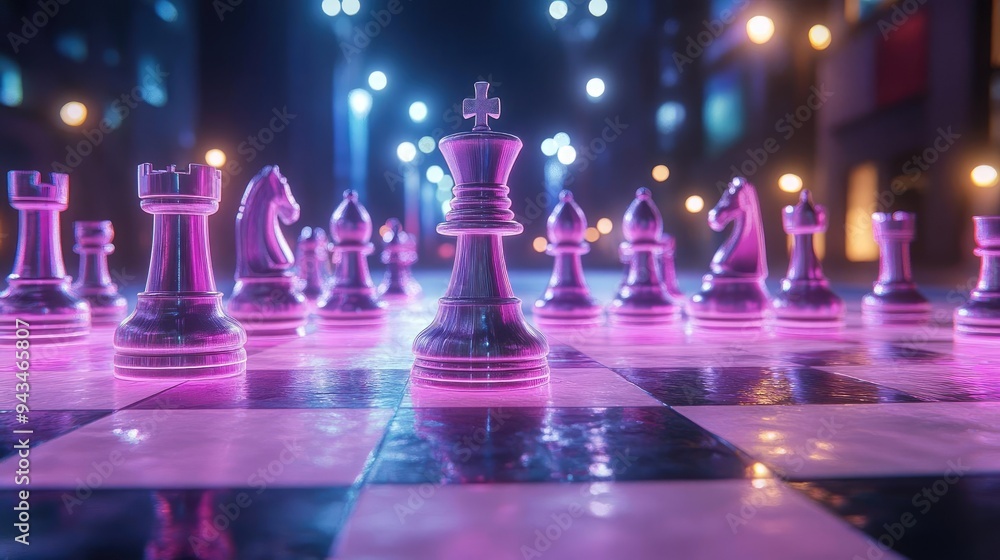 Virtual reality chess game with animated pieces, tactical moves and immersive strategy, 3D animation Virtual reality chess game with animated pieces, tactical moves and immersive strategy, 3D animation