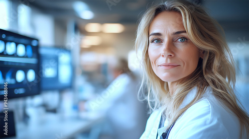 Telemedicine Doctor Consulting with Patient via Video Call in Modern Telehealth Office 