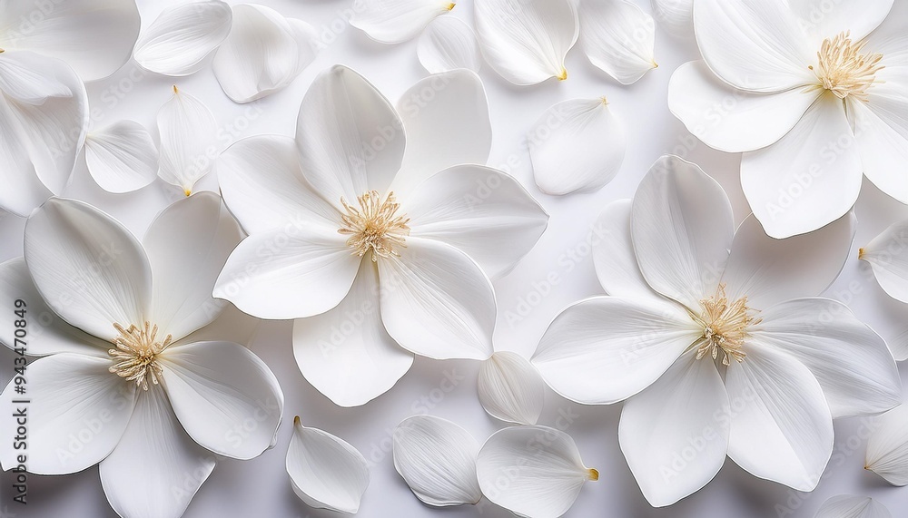 a close up of white flowers on a white background with lots of petals in the middle of the petals and the middle of the petals in the middle of the petals generative ai a close up of white flowers on a white background with lots of petals in the middle of the petals and the middle of the petals in the middle of the petals generative ai