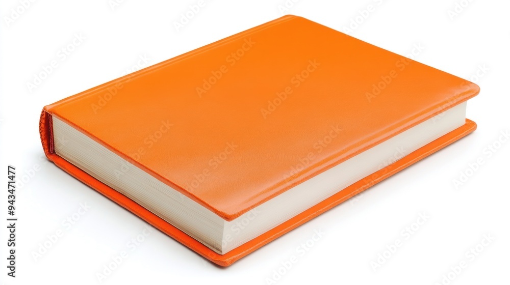 Orange Book on White Background Orange Book on White Background