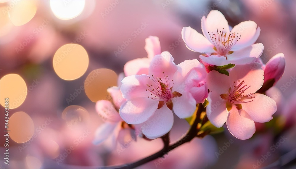 a tight shot of a pink blossom against a backdrop of softly blurred lights foreground features a gently blurred image a tight shot of a pink blossom against a backdrop of softly blurred lights foreground features a gently blurred image