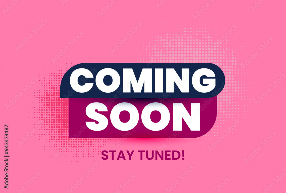 Fototapeta premium modern coming soon poster with stay tuned message