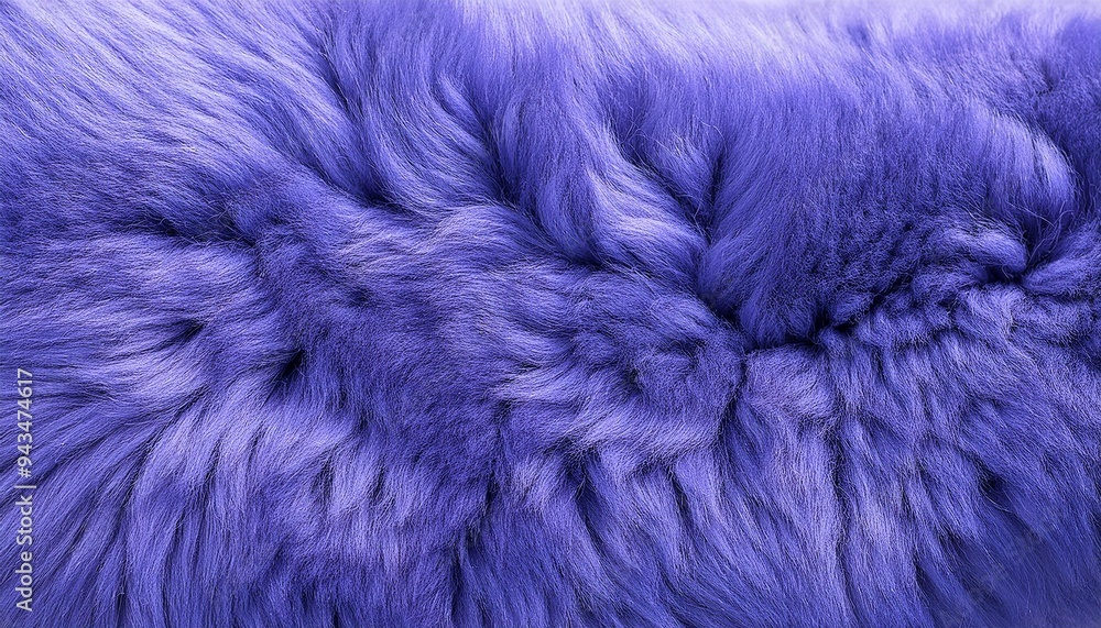 Obraz premium very peri color sheep fur sheepskin rug background wool texture