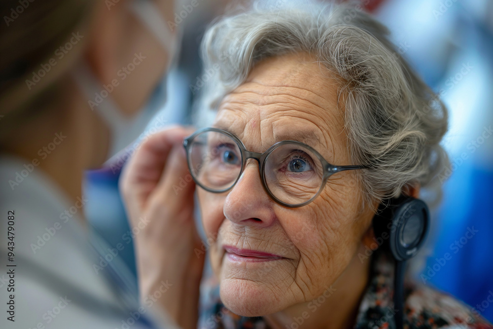 Ophthalmologist. An ophthalmologist checks the vision of a middle-aged woman in a modern clinic. Doctor and patient during a medical examination in an ophthalmology clinic. Concept health. Ophthalmologist. An ophthalmologist checks the vision of a middle-aged woman in a modern clinic. Doctor and patient during a medical examination in an ophthalmology clinic. Concept health.