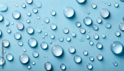 drops on a pastel blue background