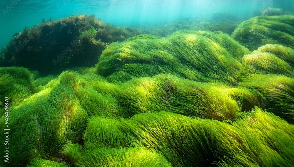 green algae background in nature ocean bottom green algae background in nature ocean bottom