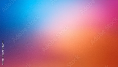 blue pink orange empty space grainy noise grungy texture color gradient rough abstract background shine bright light and glow template