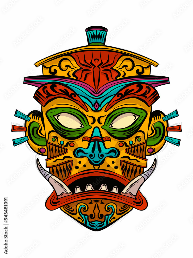 Fototapeta premium Diverse Cultural Mask Art