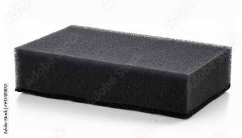 black sponge isolated on white background packaging shockproof material