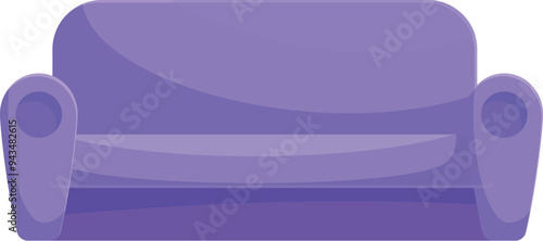 Image of a purple sofa representing the concept of living room furniture
