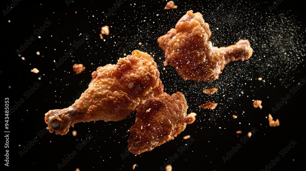 Crispy fried chicken. Crispy fried chicken.