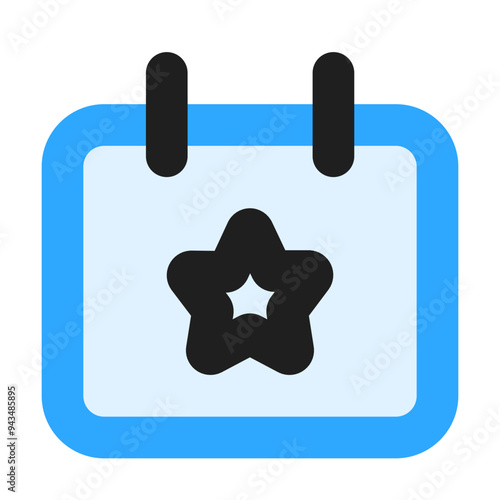 Starred Date Vector Icon
