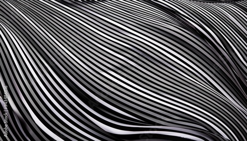 Wallpaper Mural optical illusion op art wavy background with black and white stripes texture Torontodigital.ca
