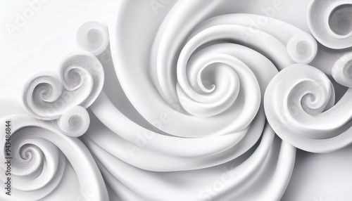 elegant abstract swirls in white background