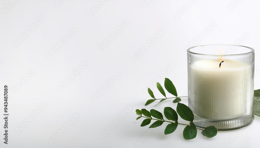 a white background with a fragrant candle a white background with a fragrant candle