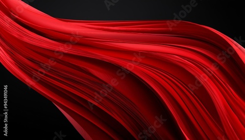 beautiful abstract red wave with a red and black background with a dark background