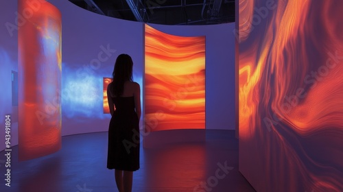 digital art installation where technology and creativity intersect. photo