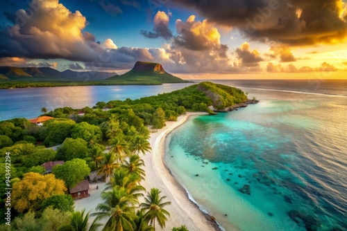 paradise blend tropical island aura peaceful slumber white sand vibes serenity soundscape calming ambient scenery lush greenery misty morning misty forest misty mountains