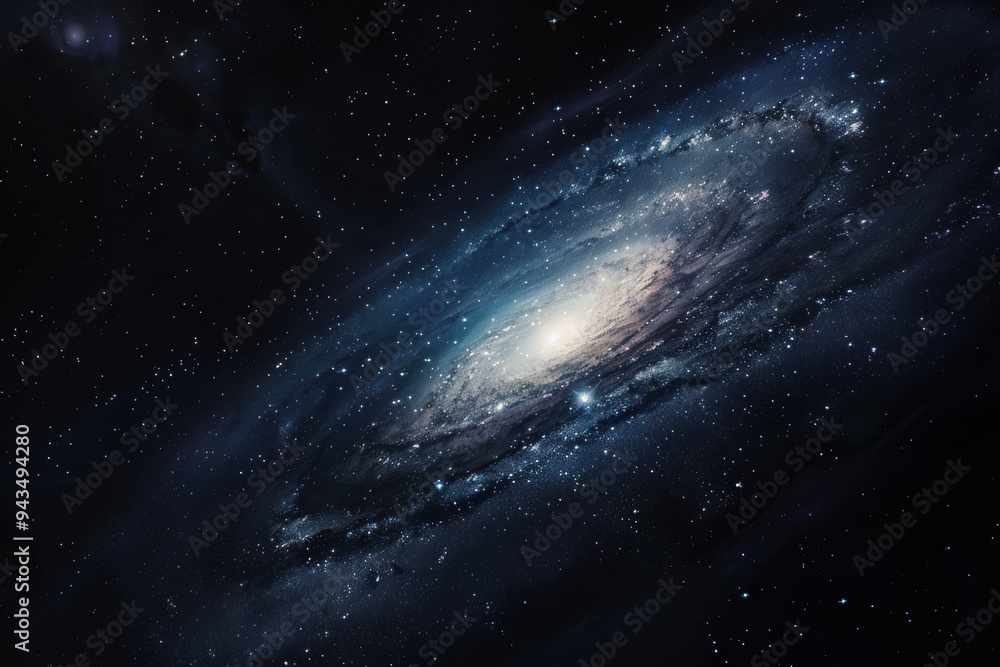 Obraz premium Abstract galaxy background featuring vibrant colors, swirling textures, and cosmic elements...