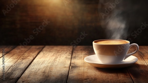 A Cup of Warmth on a Rustic Wooden Table