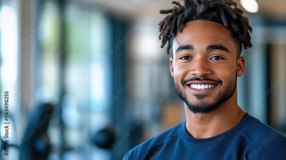 Confident Fitness Instructor at a Busy Gym Confident Fitness Instructor at a Busy Gym