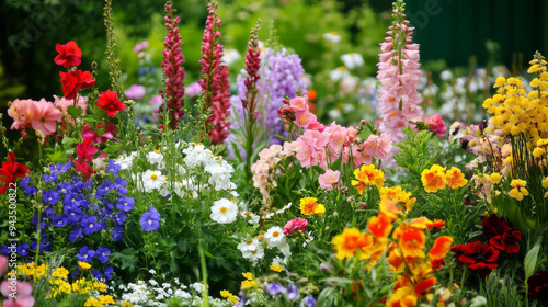 Fototapeta Naklejka Na Ścianę i Meble -  Beautiful flower garden in full bloom