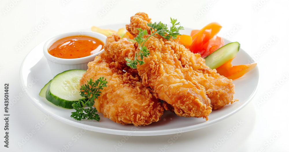 Crispy Fried Chicken with Dipping Sauce