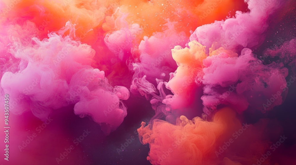 Fototapeta premium Abstract Swirling Colors in Pink and Orange