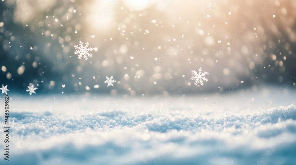 Enchanting Winter Wonderland: Delicate Snowflakes and Sparkling Snow Enchanting Winter Wonderland: Delicate Snowflakes and Sparkling Snow