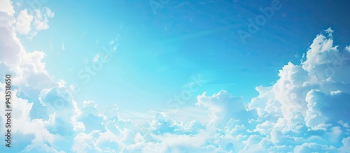 Fototapeta Naklejka Na Ścianę i Meble -  Beautiful blue sky with thin white clouds perfect for a copy space image