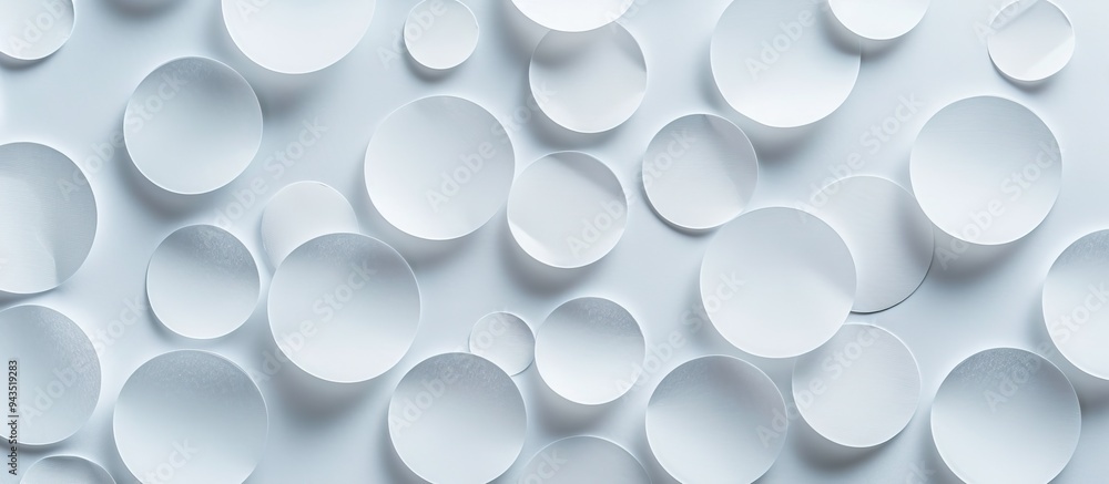 Circle pattern on white paper texture with copy space image Circle pattern on white paper texture with copy space image