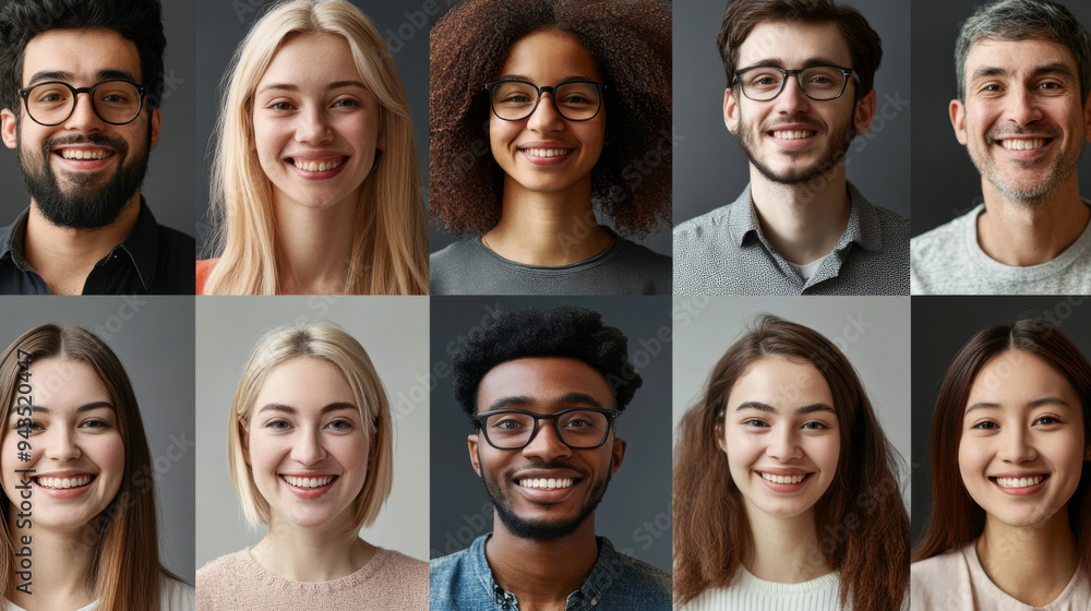 A group of people with different hair colors A group of people with different hair colors