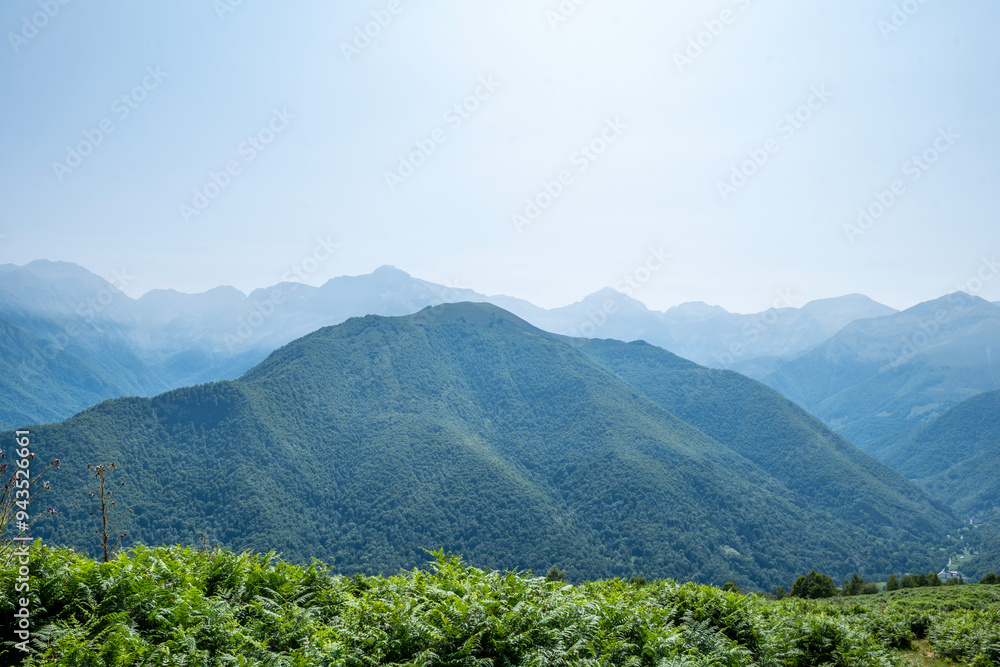 Lush Mountain Range with Dense Greenery Lush Mountain Range with Dense Greenery