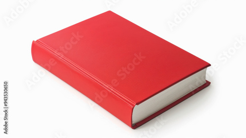 Wallpaper Mural Red cover mockup notebook minimalist book isolated white background Torontodigital.ca
