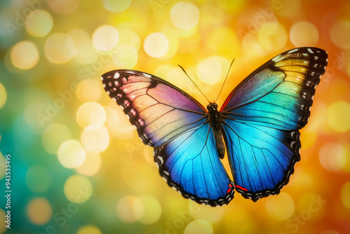 Rainbow Butterfly Background