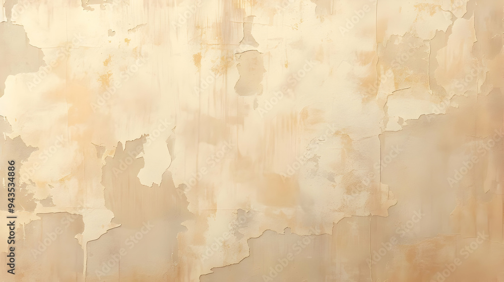Fototapeta premium Weathered Beige Wall Texture Background, Grunge and Rustic Surface