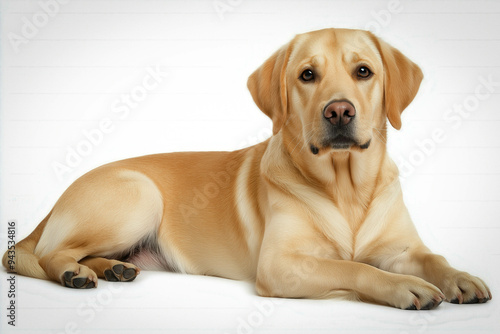 Yellow Labrador On White Background