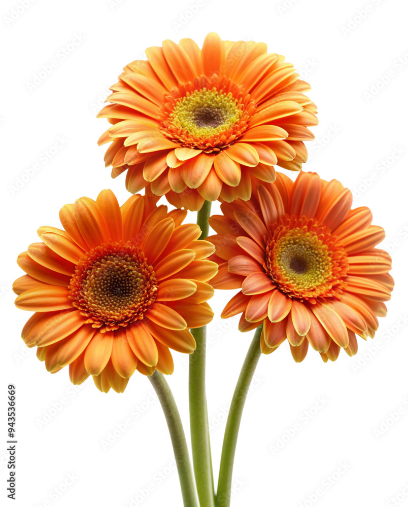 Gerbera, Orange fower isolated on white background.
Gerbera, Orange fower isolated on white background.