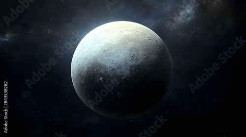 A close-up view of Pluto, a...