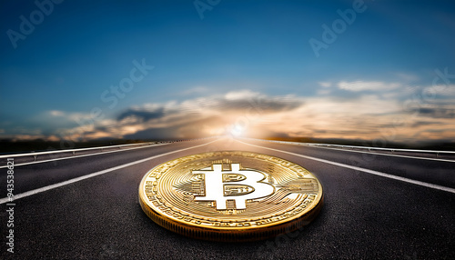 Value of money bitcoin accepted for crypto currency in e-business photo