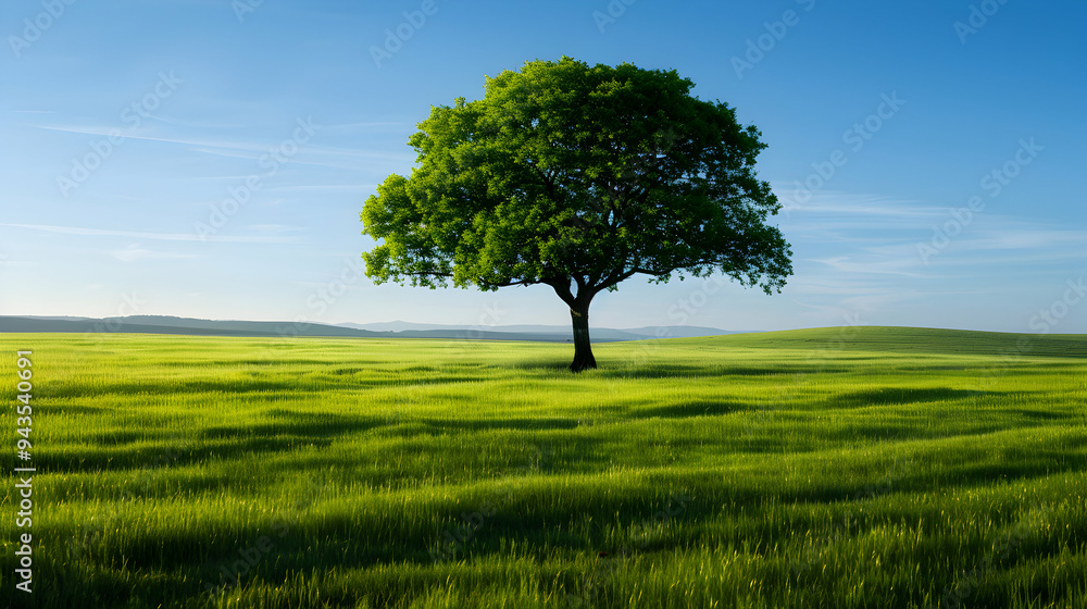 Fototapeta premium Couple Trees That Are The Grass