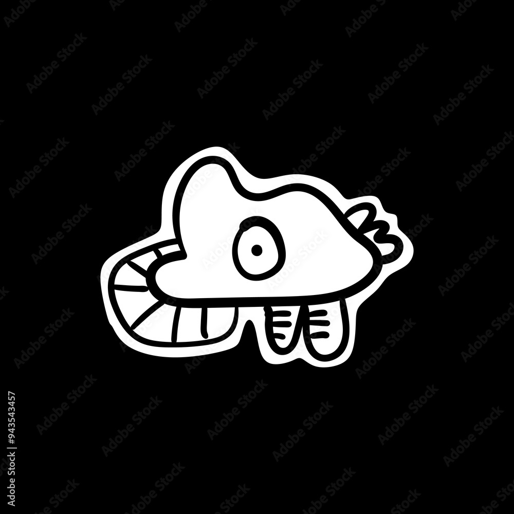 Illustration of a cute irregular shape icon. Illustration of a cute irregular shape icon.
