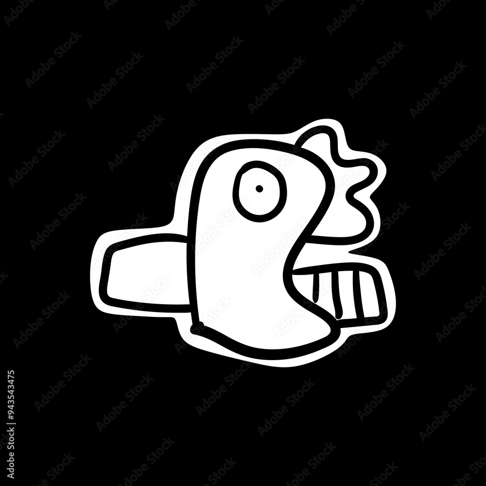 Illustration of a cute irregular shape icon. Illustration of a cute irregular shape icon.