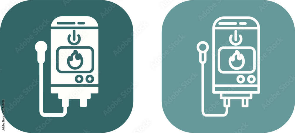 Tankless Water Heater Vector Icon Tankless Water Heater Vector Icon