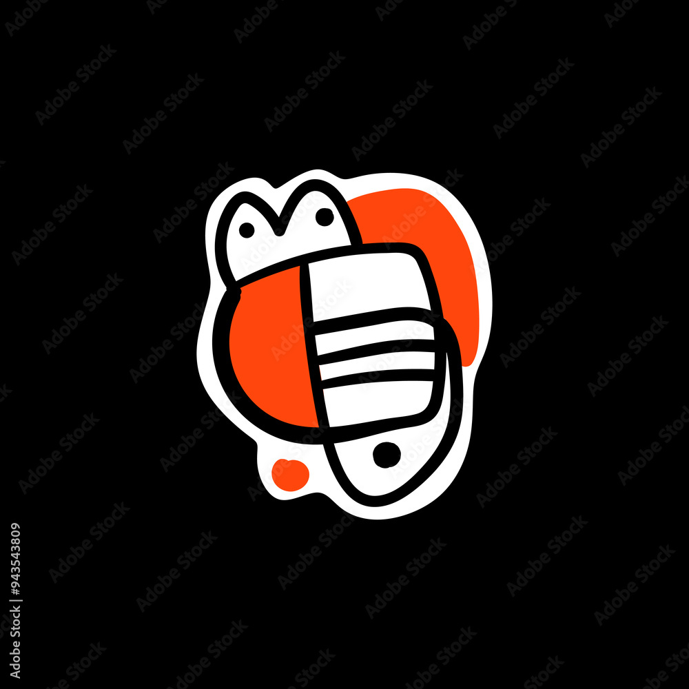 Illustration of a cute irregular shape icon. Illustration of a cute irregular shape icon.