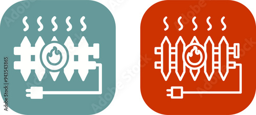Heat Radiator Vector Icon