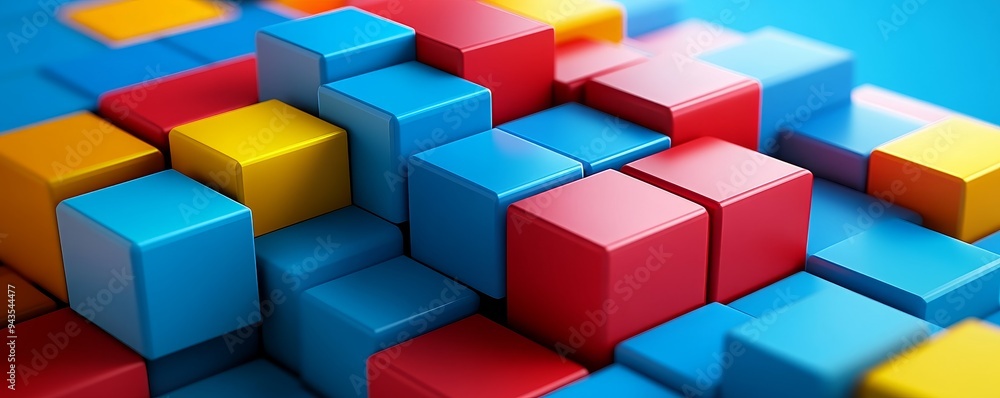 Abstract background of colorful blocks.