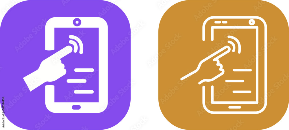 Touch Screen Vector Icon Touch Screen Vector Icon