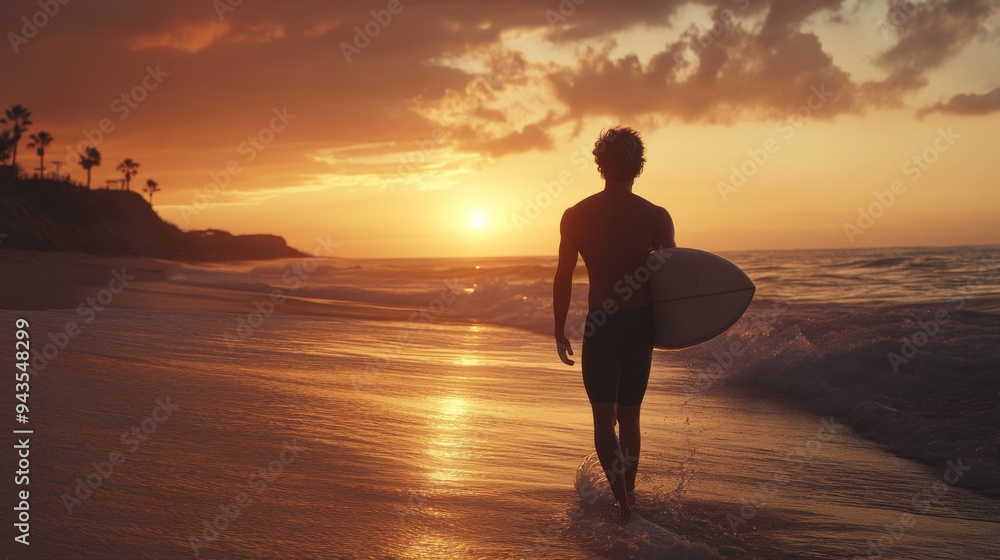 Young man surfing at the beach Young man surfing at the beach
