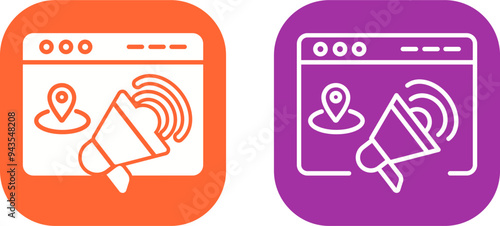 Location Web Advertising Vector Icon